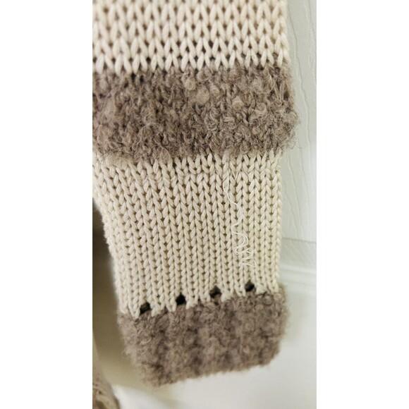 BP Cream Knit Cardigan Sweater Alpaca Wool Cotton Blend V-Neck Long Sleeve S - Picture 3 of 8